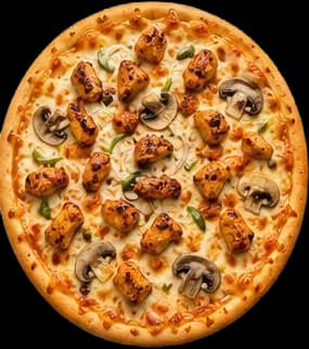 پیتزا مرغ و قارچ